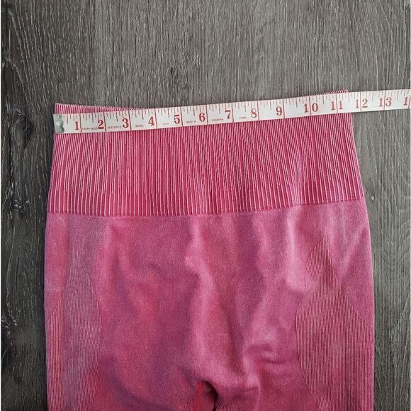 Mono B. High Waist Perforated Pink Leggings S - Picture 7 of 9